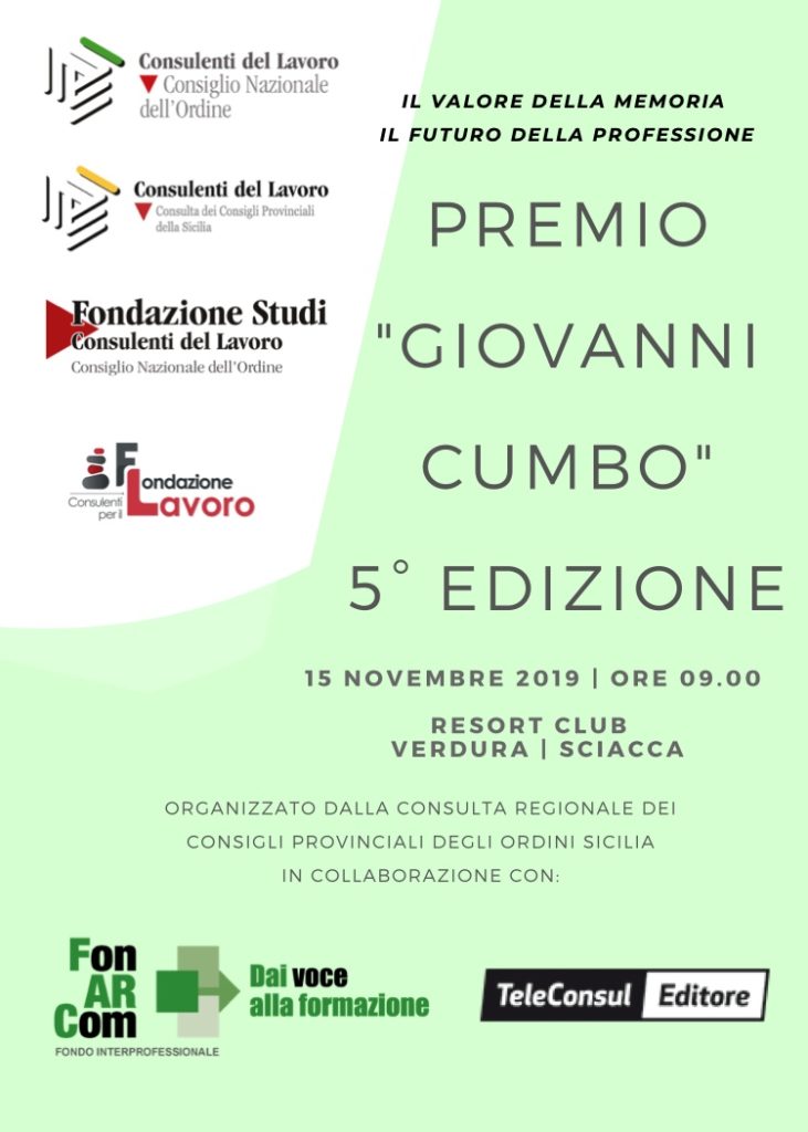 Premio Giovanni Cumbo 2019 Sciacca