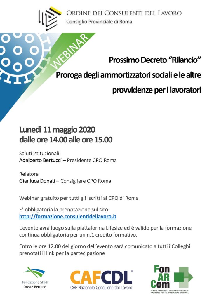 Webinar decreto Rilancio
