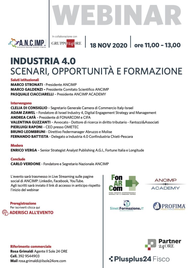 Industria 4.0 webinar 18/11/2020