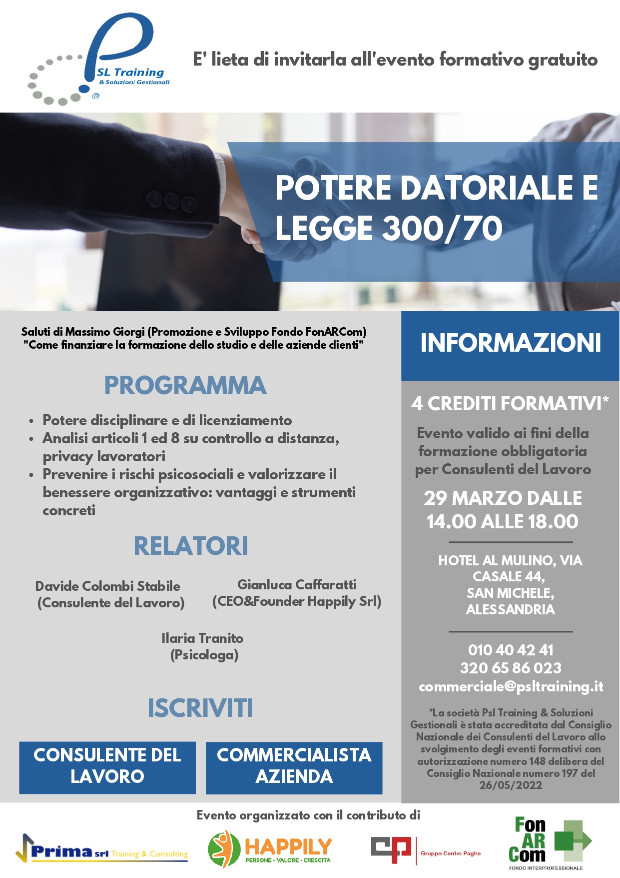 Potere datoriale e legge 300.70_alessandria