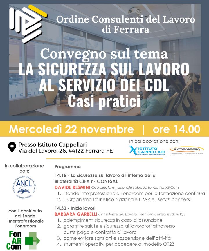 la-sicurezza-sul-lavoro-al-servizio-dei-cdl-ferrara-locandina-22-novembre-2023